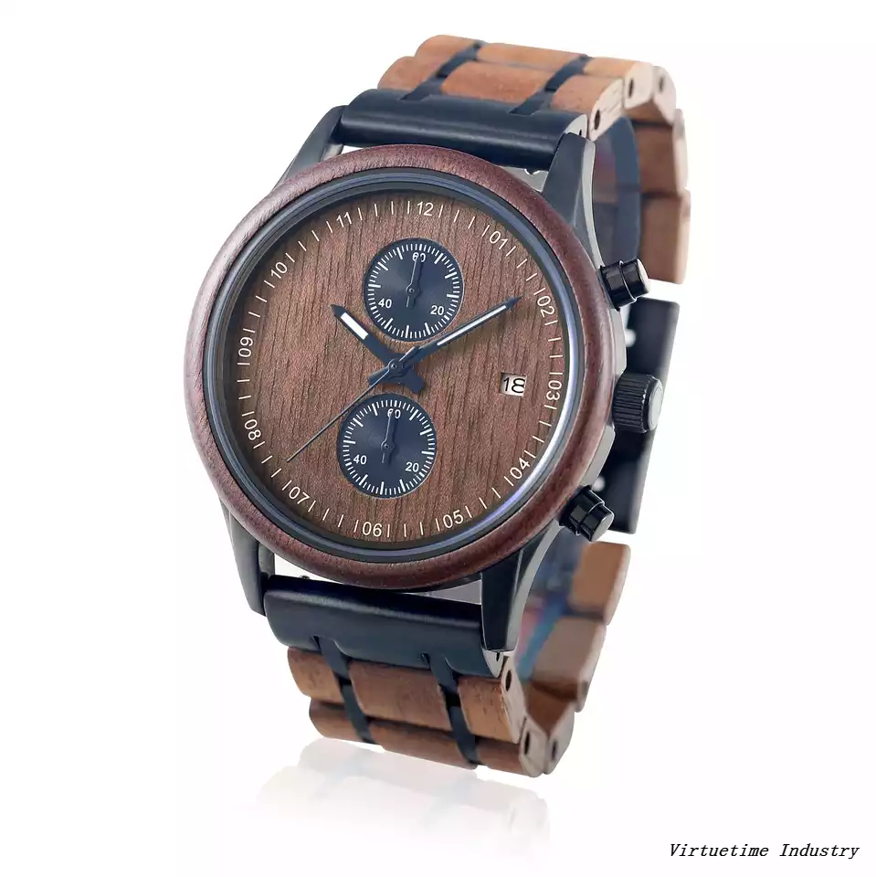 Wholesale Wood Watches Waterproof Quartz Watches Men's Engraved Wooden Watch New Christmas Gifts