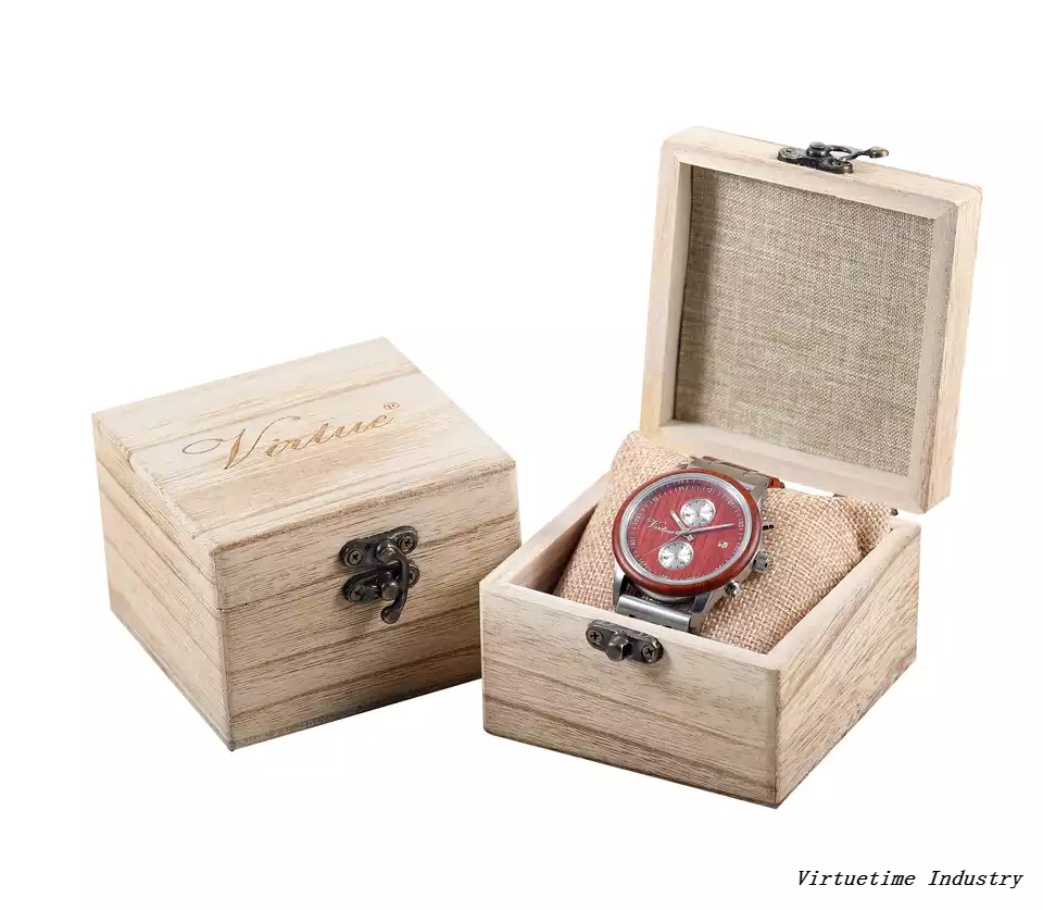 Stainless Steel Quartz Watches with Interchangeable Wood Strap DIY Design Men's Wood Watch