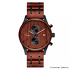 Luxury Bamboo Wooden Watches for Men Custom Logo Low MOQ Chronograph Quartz Stainless Steel Wood WristWatch