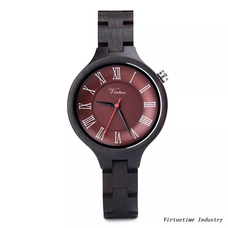 Lady's Causal Handmade Wood Wrist Watches Minimalist Wooden Watches Low MOQ