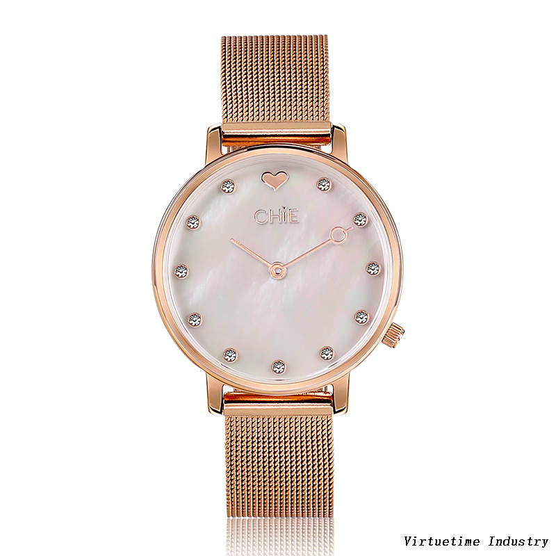 Woman's Quartz Watch with Stainless Steel Strap 