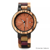 Custom Logo Handmade Pair Wooden Watches with Auto Date Week Display for Lover
