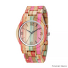 100% Healthy Bamboo Wooden Wristwatch Men's Colorful Casual Watch 