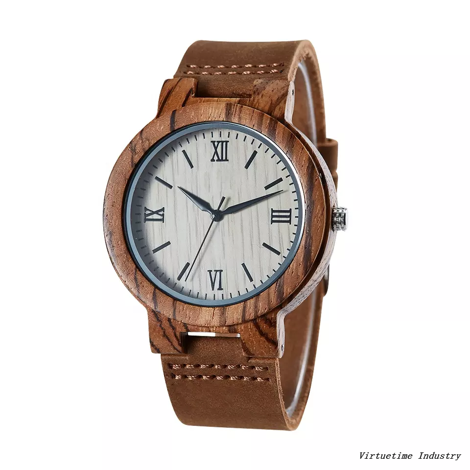 Eco-friendly Men's Wristwatch Nature Wooden Watch Custom Logo