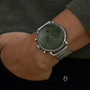Men's Minimalist Stainless Steel Watches Waterproof Quartz Wristwatch with Auto Date
