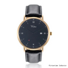 High-Quality Unisex Stainless Steel Watch with Japan Movement Minimalist Wristwatches with Genuine Leather Strap